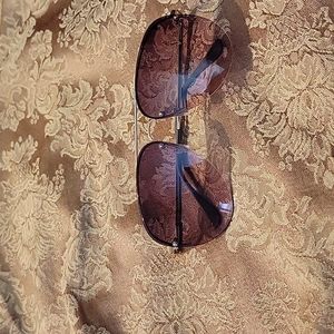 Aviator style sunglasses.